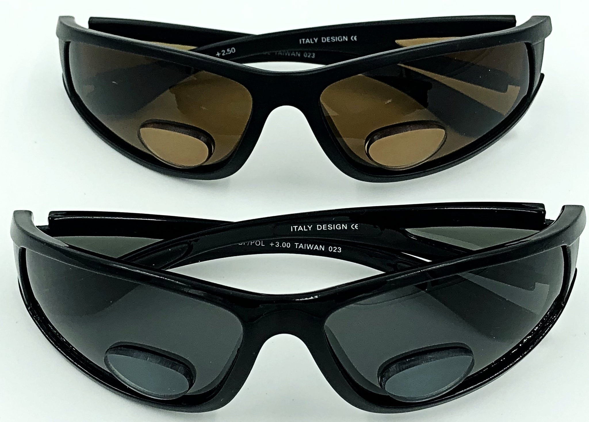 Marc Polarized Bifocal Sunglass Readers Black Frame with Smoke Tinted Lens / 1.5