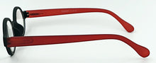 Aria Clear Readers - Black With Red Arms - Side Arms