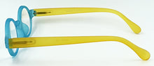 Aria Clear Readers - Blue With Yellow Arms - Side View